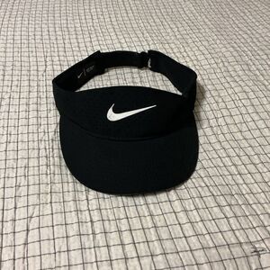 Nike Women's Black Featherlight Dri-Fit Visor Hat Adjustable
